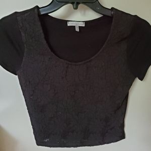 Charlotte russe black crop top